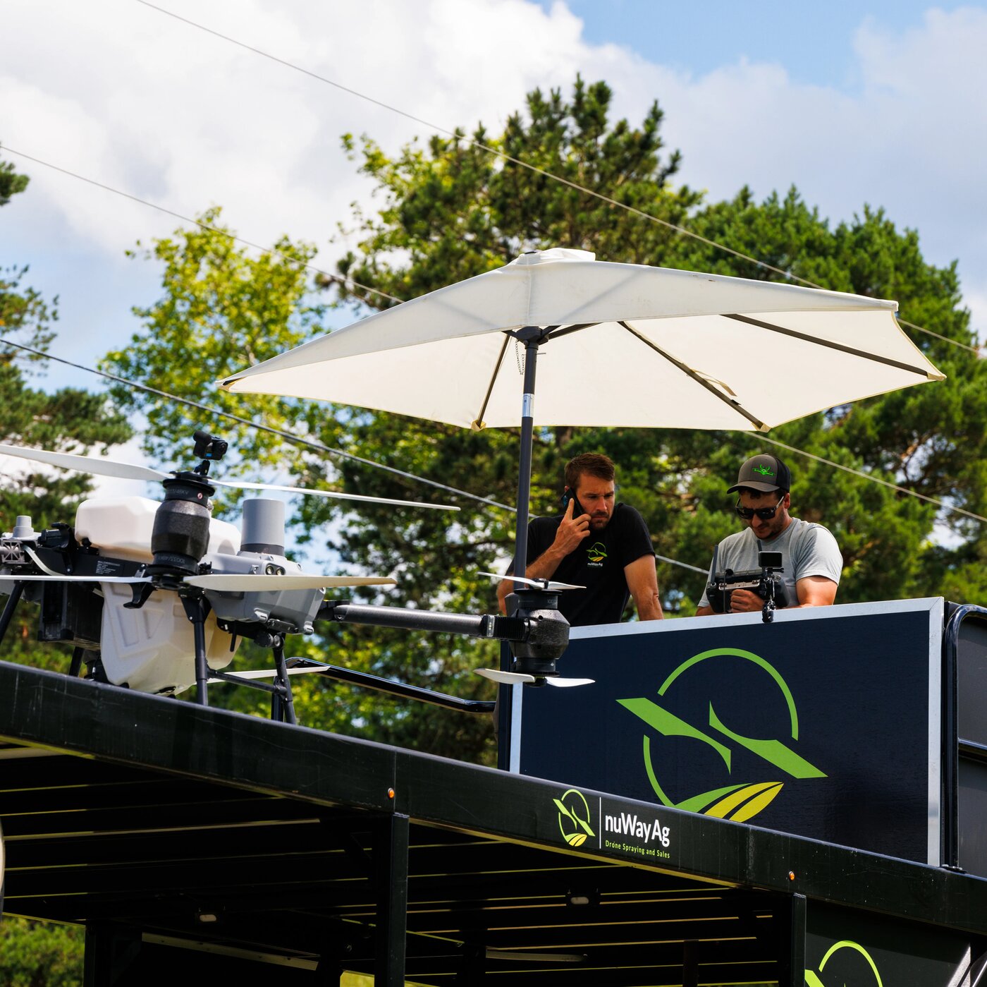 9-Foot Half Round Umbrella with Tilt