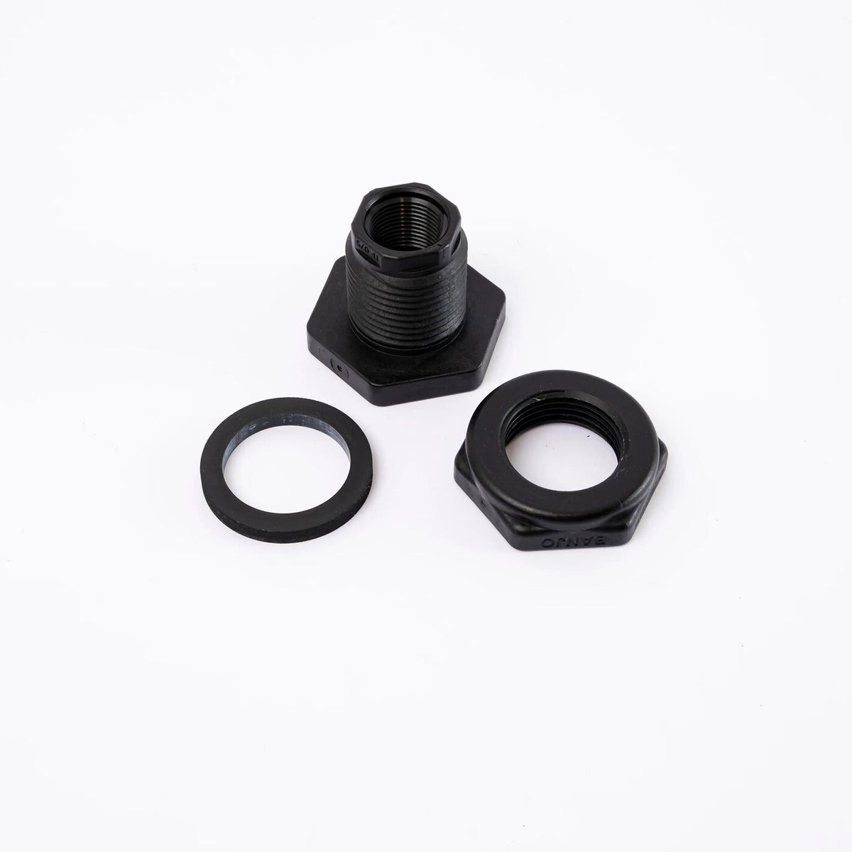 3/4" Poly Bulkhead Tank Fitting with EPDM Gasket - TF075