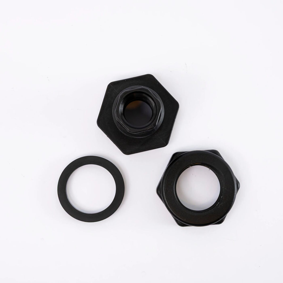 3/4" Poly Bulkhead Tank Fitting with EPDM Gasket - TF075