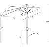 9-Foot Half Round Umbrella with Tilt